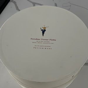 Pottery Barn reindeer dishes dinner plates